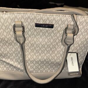 Nine West Beige and Gray Tote Bag
